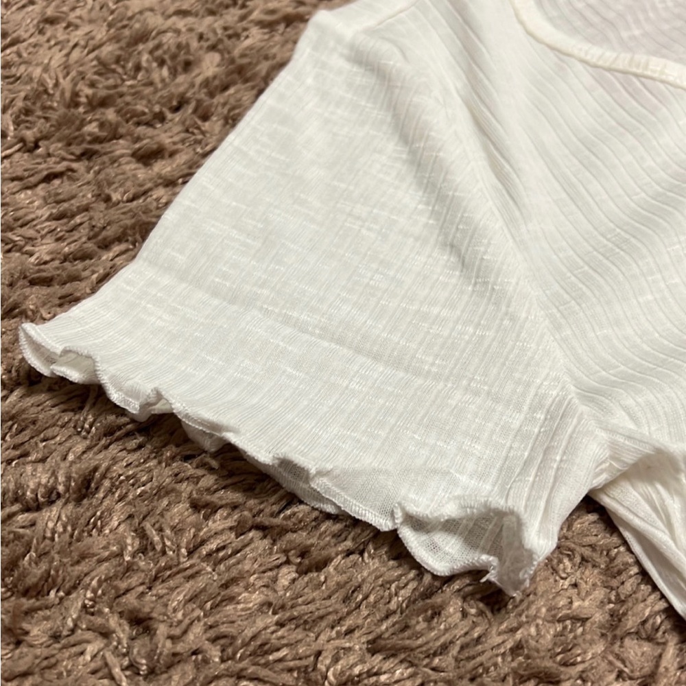 Off White Button Front Top - Picture 7 of 11